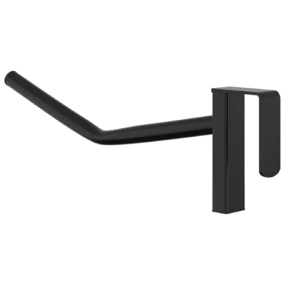 Imagen de vidaXL soporte montura brazo portátil con gancho brida hierro negro, bastidores de sillas montar, sillero, silla montar