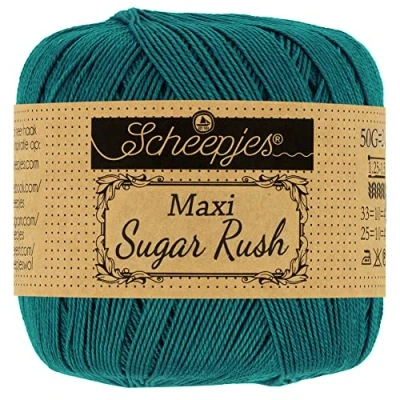 Imagen de Scheepjes 401 Oscuro Verde azulado Maxi Sugar Rush Hilo 10x50g