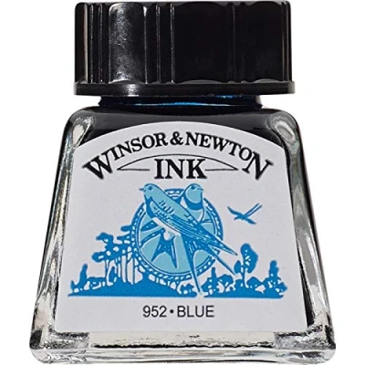 Imagen de Winsor &amp; Newton Drawing Ink Tinta de Dibujo, Azul (Blue), 14ml