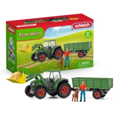Imagen de Schleich 42608 Tractor con remolque, a partir de 3 años, FARM WORLD playset, 50 piezas