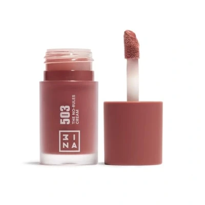 Imagen de 3INA MAKEUP The No Rules Cream 503 Rosa Nude Colorete con Aceite de Almendras Líquido 3 en 1 Mejillas Labios y Ojos Acabado Natural Vegan Cruelty Free