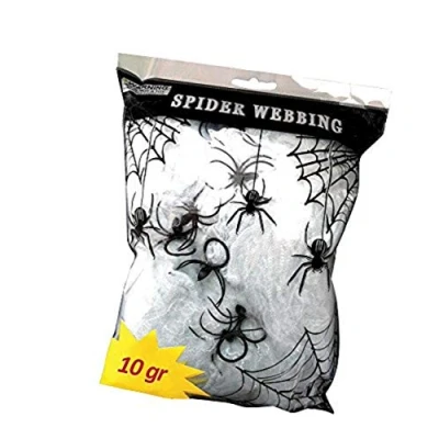 Imagen de FIESTAS GUIRCA Telaraña de 10 gr. con araña para Halloween