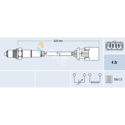 Imagen de FAE 77396 Sonda lambda térmico MINI: Hatchback, Cabrio, ROVER: 75