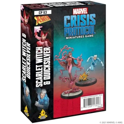 Imagen de Atomic Mass Games, Marvel Crisis Protocol: Character Pack: Scarlet Witch and Quicksilver: Protocol, Miniatures Game, Ages 10+, 2+ Players, 45 Minutes Playing Time