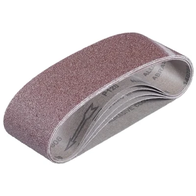 Imagen de Einhell Juego de bandas lija (75 x 533 mm, accesorios para lijadora, 5 lijado, 75 2 P40, P80, 1 P120)