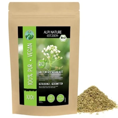 Imagen de bolsa de pastor ecológica seca, cortada recolección silvestre, té 100% natural, sin aditivos (100 GR)
