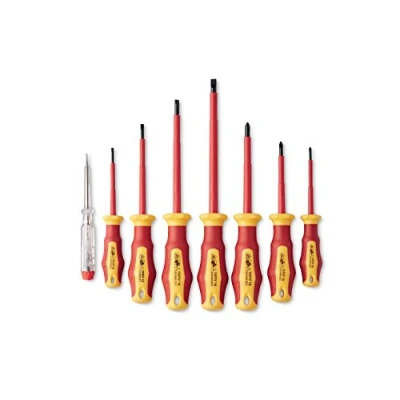 Imagen de WorkZone 8 piezas 1000 V con aislamiento VDE Pozi (PZ) y ranura destornillador Set iec60900
