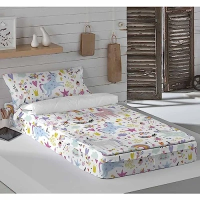Imagen de COOL KIDS Saco Nórdico con Relleno Cama 105, 100% Algodón, Juego de 105x190/200 cm + 300 gr 1 Funda Almohada 45x125, Sparkly