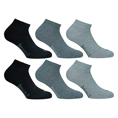 Imagen de Lonsdale Sneaker 6 Pares Calcetines, Algodón (Gris Mix, 39 42)