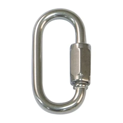 Imagen de Amig Pack De 2 Eslabones Rápidos con Cierre Rosca Mod.30160 para Conectar Cuerdas, Cadenas, Correas o Cintas Acero Inoxidable Mosquetón Conexiones Rápidas Medidas: Ø4 x 40 mm