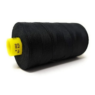 Imagen de Gütermann Hilo de coser Mara 80, poliéster, 800 metros, resistente a los rayos UV, la rotura (negro, 1)