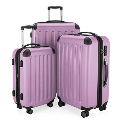 Imagen de HAUPTSTADTKOFFER SPREE Juego de 3 maletas rígidas, Trolley expandible, Equipaje viaje, 4 ruedas dobles, TSA, (S,M y L), Flieder