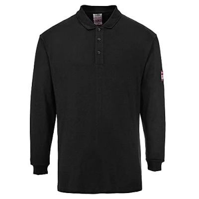 Imagen de Portwest FR10 Camisa FR antiestático Polo, color Negro, talla Large