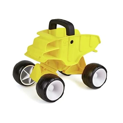 Imagen de Hape Dump Truck, Beach Truck for Kids, Push &amp; Pull Sand Toy Toddlers 12 Months and Up, Yellow