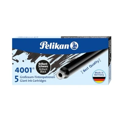 Imagen de Pelikan Cartucho de tinta 4001 GTP/5, negro brillante, 5 cartuchos