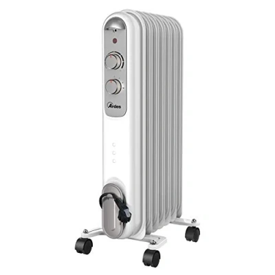 Imagen de ARDES AR4R07S CURVY Radiador de Aceite 7 Elementos Térmicos Termosifón 3 Potencias 1500W Con Indicador Funcionamiento y Termostato Regulación la Temperatura