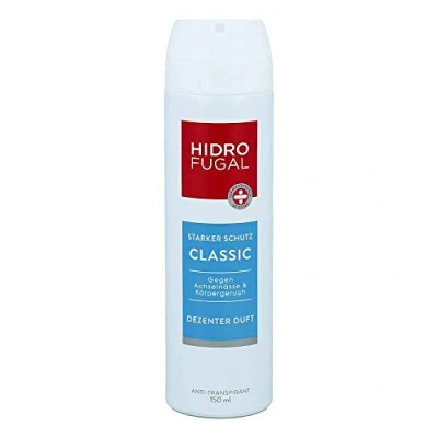 Imagen de Hidrofugal Classic spray (150 ml), fuerte protección antitranspirante con aroma discreto, desodorante en para una fiable sin alcohol etílico.