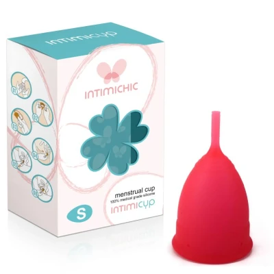 Imagen de Copa menstrual silicona médica s de IntimateEarth color rojo