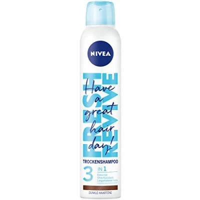 Imagen de Nivea 3in1 Champú Seco para Oscuro Cabello, Fresh Revive, 2 Pack (2 X 200ML)