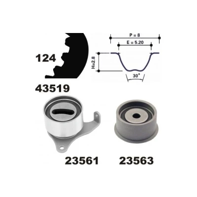 Imagen de MAPCO 23519 Kit de correa distribución 124 TOYOTA: Corolla VIII Compact, Starlet V Hatchback, VII Liftback
