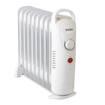 Imagen de Svan Radiador aceite Eléctrico Bajo Consumo Blanco SCRA0900S. 900W, 1 Niveles de potencia, Termostato Regulable