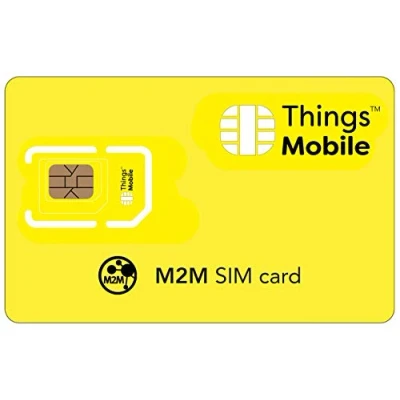 Imagen de M2M Tarjeta SIM de Datos Things Mobile con Cobertura Global y Red multioperador GSM/2G/3G/4G, sin costes fijos, vencimiento tarifas competitivas. 10 crédito Incluido.