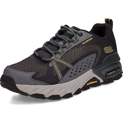 Imagen de Skechers MAX PROTECT, Zapatillas para caminar Hombre, Black Leather/Synthetic/Mesh/Charcoal Trim, 39.5 EU