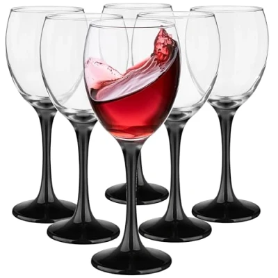 Imagen de Glasmark Krosno Copas De Vino Juego 6 Blanco 300Ml Tinto Cristalería Set Galaxy