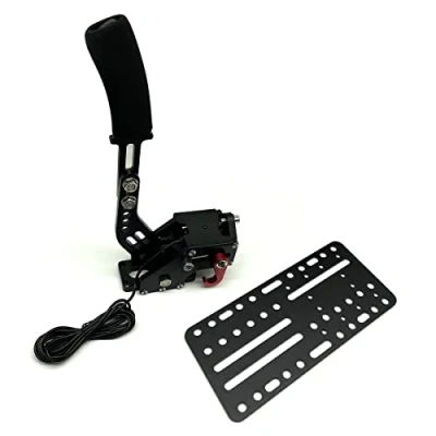 Imagen de Placa universal de soporte escritorio para freno mano USB, SIM Racing Shifter compatible con Logitech Driving Force Shifter, Thrustmaster TH8A y Games USB Handbrake