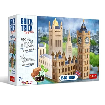 Imagen de Brick Trick Construcción Antigua, Natural, EKO Blocks, DIY, más de 260, Juego Creativo para niños a Partir 7 años Construir con Ladrillos, Color pirámide (Trefl 61550)