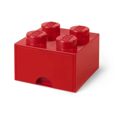 Imagen de Room Copenhagen LEGO Ladrillo 4 pomos, 1 cajón, caja de almacenaje apilable, 4,7 l 40051730