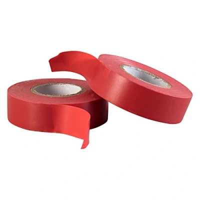 Imagen de GOCABLETIES Cinta aislante rojo de 19 mm x 20 m para instalaciones eléctricas Autoadhesiva y resistente proteger, agrupar reparar cables 2 Rollos