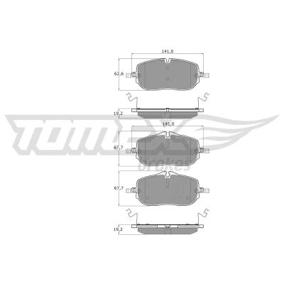 Imagen de TOMEX brakes TX 60 72 Juego de pastillas freno Eje delantero preparado para indicador desgaste MERCEDES BENZ: Clase C Sedán