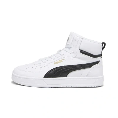 Imagen de puma Caven 2.0 MID JR Unisex Zapatillas altas whitepuma blackgold para niños, Talla: 39, white black gold Zapatos