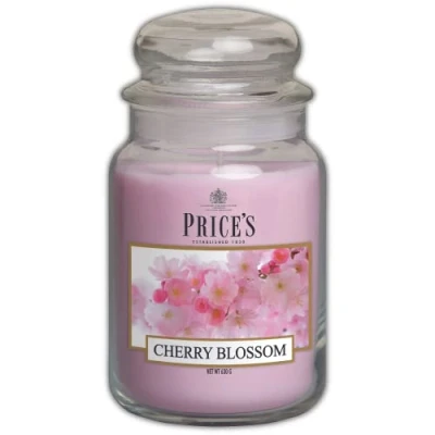 Imagen de Price&#039;s Vela en tarro grande de flor cerezo Dulce, deliciosa fragancia calidad Aroma larga duración Hasta 150 horas tiempo combustión