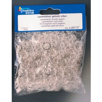 Imagen de GLOREX Oropel Gel ockt, espumillón Pelo, Plata, 13 x 11,5 2 cm