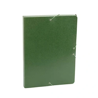 Imagen de Carpeta Proyecto Gofrado Resistente con Gomas Elasticas Grosor 3cm Color Verde