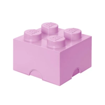 Imagen de Room Copenhagen 40031738 Ladrillo de Almacenamiento 4 espigas Lego, Caja almacenaje apilable, 5,7 l, Rosa Claro, Color Light Purple