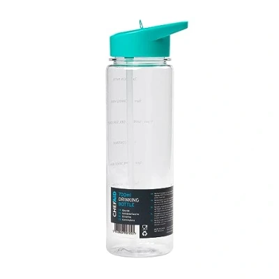 Imagen de Chef Aid Botella de 700 ml, incluye marcas visuales ingesta agua, apta para bebidas frías y calientes, nevera congelador, sin BPA