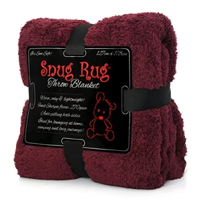 Imagen de Snug Rug Special Edition Luxury Manta de Lana Sherpa, 127 x 178 cm (Morera roja)