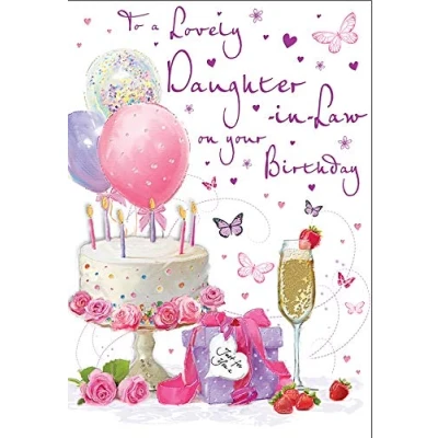 Imagen de Piccadilly Greetings Regal Publishing Tarjeta de cumpleaños para nuera, 22,8 x 15,2 cm