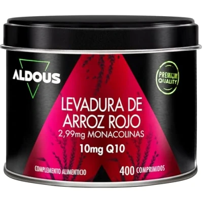 Imagen de Levadura de Arroz Rojo Coenzima Q10 Baja tu Colesterol 400 Comprimidos Función Normal del Corazón Para Más 1 Año 2,99 mg Monacolina Pura Libre Citrinina K
