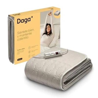 Imagen de Calientacamas Daga Sueño Cálido, 2 Niveles, 50 W, 150x80 cm, Mando separable, Lavable, Gris