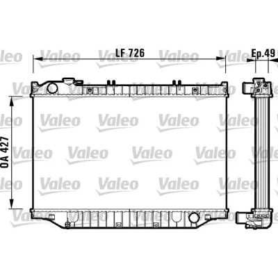 Imagen de VALEO 732415 Radiador, refrigeración del motor Aluminio 425 708 48 sin regulador de refrigerante Aletas soldadas TOYOTA: Land Cruiser 80