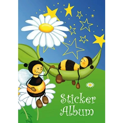 Imagen de HERMA 15420 Álbum de Pegatinas DIN A5, en Blanco, con diseño Prado Abejas (16 páginas, Papel Especial Revestido), para coleccionar, 1 Unidad, niños