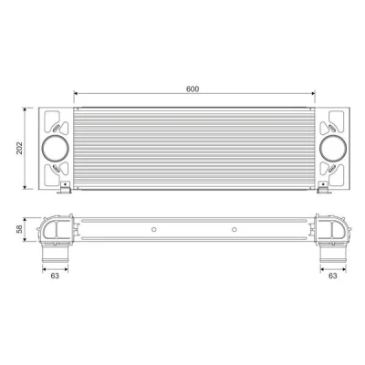 Imagen de VALEO 818376 Intercooler Aluminio sin sensor FORD: Transit Mk6 Furgón, Camión de plataforma/Chasis, Bus