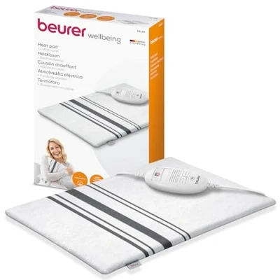 Imagen de Beurer HK 25 Almohadilla eléctrica, esterilla térmica con 3 niveles de temperatura, desconexión automática y sistema seguridad, lavable a máquina, 40 x 30 cm