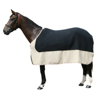 Imagen de PFIFF Fleecedecke zweifarbig, Schwarz/Beige, 125 cm, 100982 42