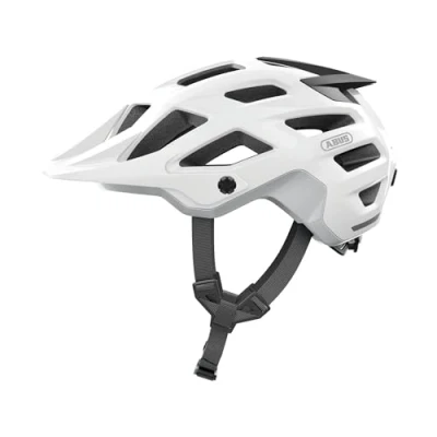 Imagen de ABUS casco MTB Moventor 2.0 confortable para bicicleta todo terreno all mountain hombre y mujer blanco mate, M