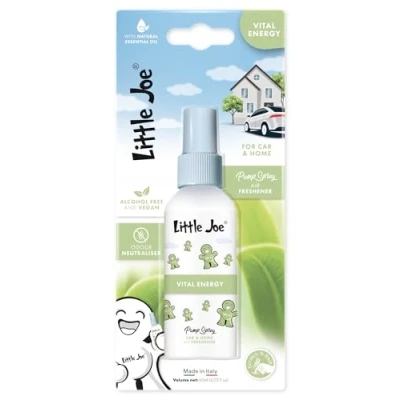 Imagen de Little Joe Perfumador en Spray de 60 ml Aroma Vital Energy con Aceites Esenciales naturales. Sin alcohol y Vegano. Larga duración. Perfecto para Coche, Hogar Oficina.